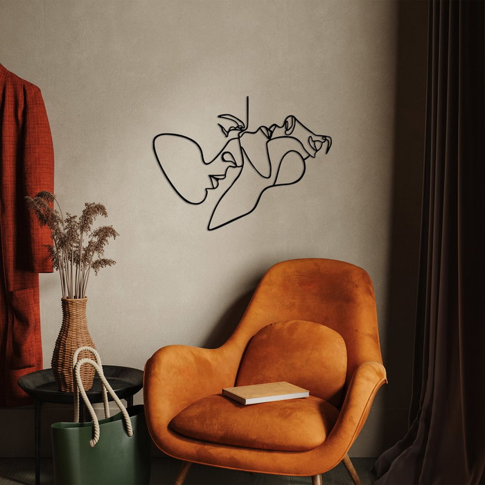 Wallity To Feel Escultura de Pared de Metal Negra Wallity To Feel Escultura de Pared de Metal Negra